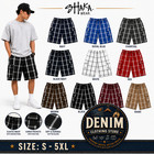 Shaka Wear Men s Checkered Relaxed Fit Plaid Cargo Shorts Loose Fitting S - 5xl