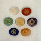 Chakra Healing Stones Set Of 7 Pcs Seven Symbol Engraved Set For Reiki Healing