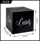 Black And White Card Box Holder For Party Money Envelope Box For Wedding