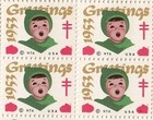 1953 Christmas Seals Full Stamp Sheet United States Child Singing