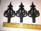  3  Vintage Antique Large 5    Cast Iron Gothic Style Finial Fence Post Topper