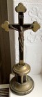 Antique Wwi Period Reserve Trenches Chaplains Altar Crucifix - Collapsible Desig