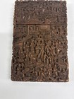 Vintage Hand Crafted Chinese Hand Carved Wooden Card Holder Rare 19thc Antique 