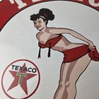 Vintage Texaco Gasoline Sign - Gas Motor Oil Pump Porcelain Sign