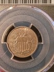 1868 Shield Nickel Pcgs Au58