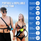 Mini Scuba Diving Equipment Kit Full Face Snorkel Mask 1l Air Oxygen Tank Set Us