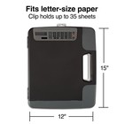Staples Portable Clipboard With Calculator Hvy Duty Black 14 3 8 X 12 X 1 5 8