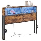  Headboard Queen Size  Headboard With Led Light   Charging Station  Queen 