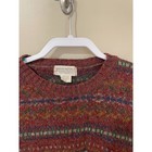 Banana Republic Safari   Travel Vtg 80s Wool Fair Isle Sweater Size M Made Uk