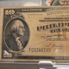 Philippines 1944 10 Pesos Treasury Certificate Banknote Lcg 35 Very Fine