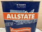 Original Vintage Allstate Compounded Motor Oil Metal Can 2-1 2 Gallon 10 Quart