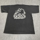Vtg Bob Marley Rasta Reggae T-shirt Men   s Size Xl Black Zion Double Sided Y2k