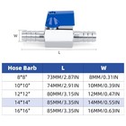 9 16 Inch 304 Stainless Steel Double Barbed Ball Valve For Water Fuel Drip
