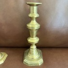 Vintage Pair Of Brass Push Up Candlesticks Holders 7   10 