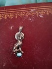 Navajo Sterling Silver Wolf Necklace With Turquoise