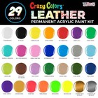 Acrylic Leather And Shoe Paint Kit  29 Colors Set  1 Oz Bottles - Sneakers  Bags