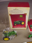 Hallmark John Deere Tractor Christmas Ornaments Mib Holiday Advertising Tractors
