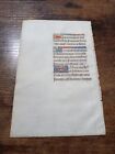 Orig Vellum Leaf  Books Of Hours  6 Initials Gold Manuscript France 1490 Ad I