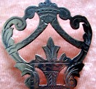 Sterling Silver Hair Comb Openwork Scroll Design  Edwardian 1906   aae 