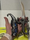 Blue Dragon Fantasy Fixed Blade Knife Dagger Sword Medieval Ninja W  Sheath 10 