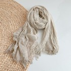 Natural Wrinkled Soft Solid Color Scarf Autumn Shawl Unisex Scarves Bandana Wrap