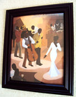 Vintage Black Jazz Club Musicians Singer Music Art African American Framed  
