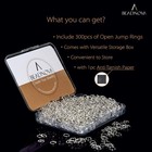 Beadnova 5mm Jump Rings For Jewelry Making Silver Open 5mm  300pcs 