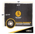 96 x80  Extra Large Sound Dampening Blanket With Grommets  Washable  12 Pounds  