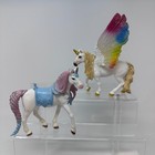 Schleich Bayala Unicorn Pegasus Figure Lot Fantasy Horse Pony Mare 5 5  Set Of 2
