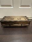 Vintage Mcm Vanity Dresser Wood Treasure Chest Jewelry Box