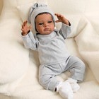 Black Adorable 20  Reborn Baby Dolls Lifelike Newborn Cloth Body Realistic Gift