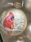 Vintage Krebs Glass Christmas Ornaments Cardinal Birdhouse Hope Nib