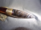 Subtle Sheen Obsidian Paleo Dagger Knife Manzanita Handle Flint Knapping Coa