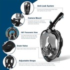 Zipoute Snorkel Mask Full Face  Snorkel Mask Adult And Kids With Camera Mount