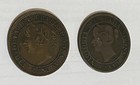 1858   1859 First 2 Years Of The Canadian Large Cent   Penny 1858 Low Mintage