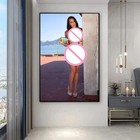 Sexy Naked Art Canvas Poster Brunette Beauty Wall Picture