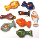 Fish Beads  Glass  Assorted Colors And Styles  Lamp Work  8 Pieces  Apprx 1 Inch