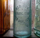 Red Oak Bottling Works Red Oak iowa Scarce Blob Hutch Soda Bottle 1890s