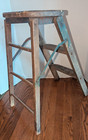 24  Antique Folding Wood Step Stool Primitive Farmhouse Ladder J  R  Clark Co 