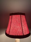Vintage Burgundy   Gold Tapestry Clip On Lamp Shade 4   x5   
