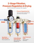 Vevor Air Compressor Filter Regulator 1 2  Npt 3-stage Air Dryer Manual Drain