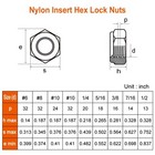  8 32 Nylon Insert Hex Lock Nuts Locknuts  304 Stainless Steel 18-8  Bright F   
