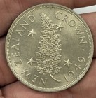 New Zealand One Crown 1949 - Silver Coin  High Grade  3536