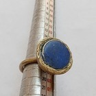 Very Stunning Ancient Roman Silver Color Rare Ring With Blue Stone Authentic