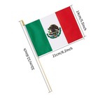 25pack Small Mexico Flag Handheld Mini Mexican Flag On Stick 5x8 Inch