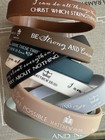 Christian Scripture Bible Verse Silicone Wristbands Bracelets Light Gray  