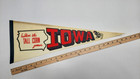 Iowa Where The Tall Corn Grows Vintage Souvenir Pennant 9 x24 