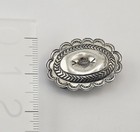 Vintage Native American Sterling Silver Stamped Concho Belt Buckle - 18 5g