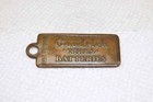 Brass License Plate Key Chain Tag Bf Goodrich 1940 New York Worlds Fair Vintage