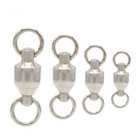 20 50 100pcs Stainless Steel Fishing Rolling Barrel Swivels Connector Weled Ring
